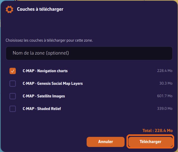 Cliquez pour agrandir... On peut télécharger indépendamment les différentes couches qui composent la carte selon le type.